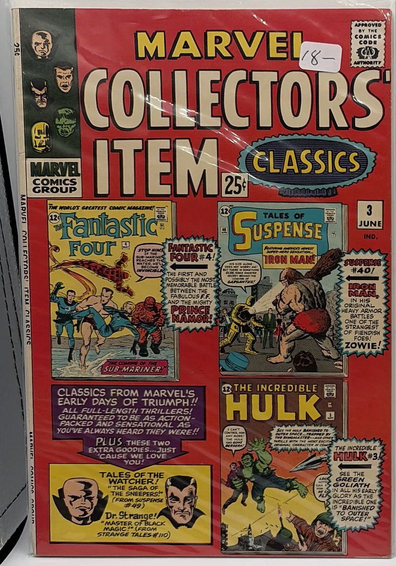 Marvel Collectors' Item Classics #3 — front cover