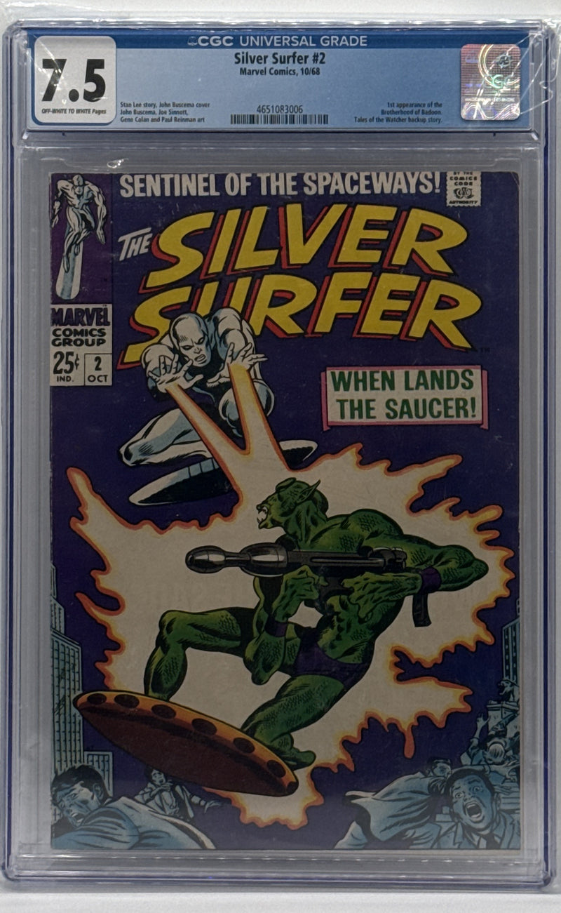 The Silver Surfer #2 CGC 7.5 slab cover